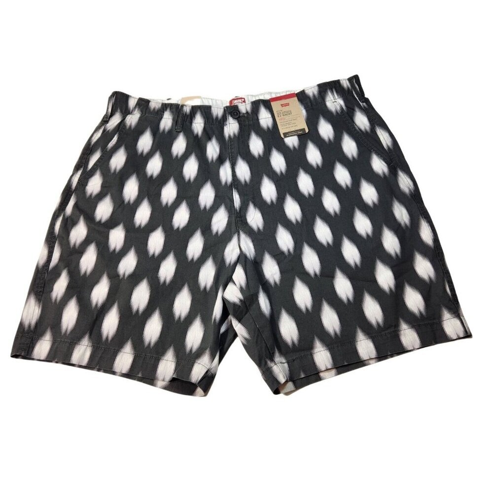Levi's Men's Short Size XL XX Chino EZ Stretch Geometric Gray Shorts (16)